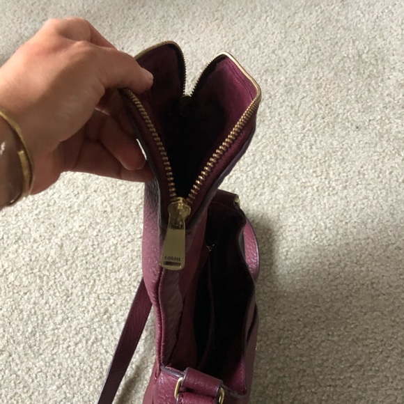 Fossil leather bag maroon - Picture 6 of 8